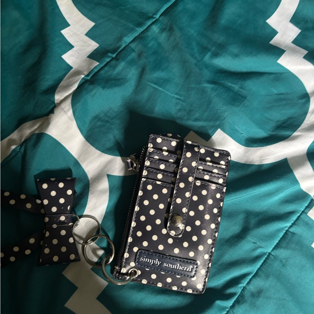 Simply Southern Navy Polka Dot Wallet